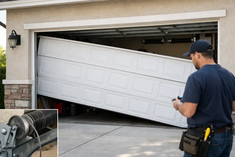 Why Is Garage Door Crooked? Causes and Fixes